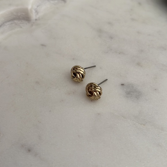 Boutique Gold Coloured Stud Earrings - Picture 2 of 10